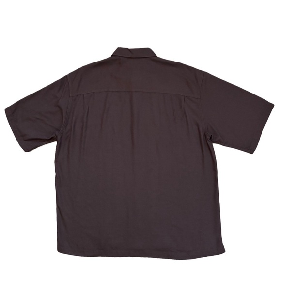 Van Heusen Brown Short Sleeve Guayabera Shirt Men’s XL - Picture 3 of 7